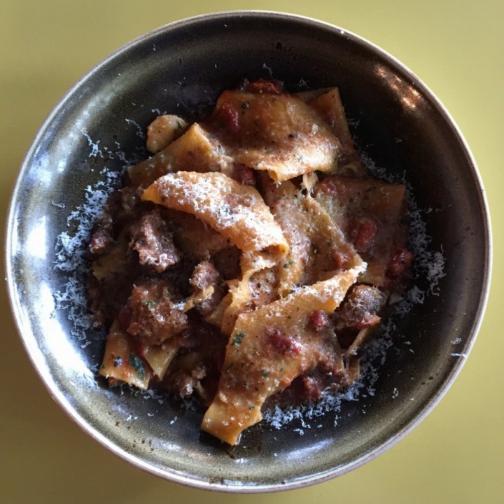 Pappardelle with lamb ragu